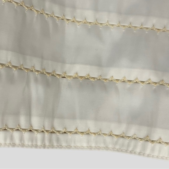 Vintage 60s Deadstock White Maxi Slip with Embroidered Trim NWT Medium - Picture 3 of 10